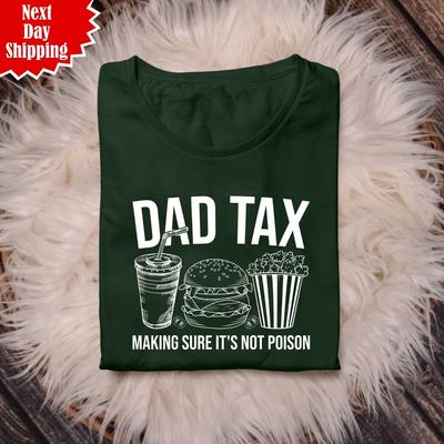 Papa-Steuer T-Shirt Kurzarm Bedruckt Lustig Vatertagsgeschenk Unisex Rundhals-Oberteil