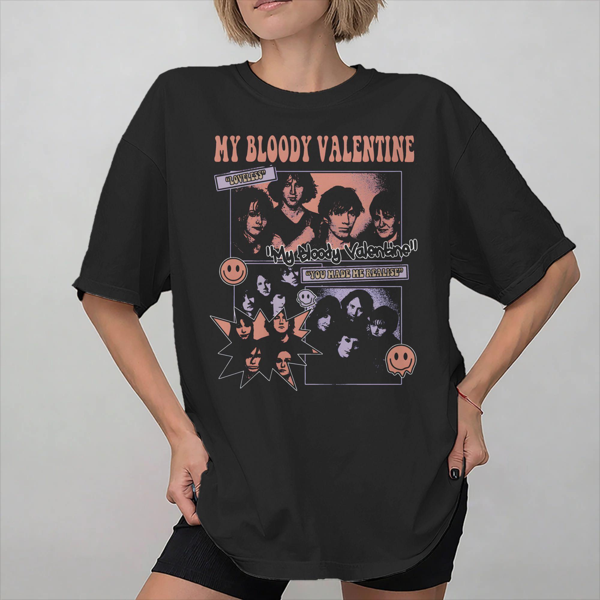 My Bloody Valentine mbv band Outfit Unisex Women T Shirt Pure Cotton Tee Graphic Printed Tops Tshirt S