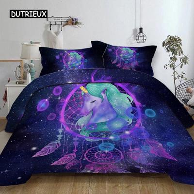 Dromenvanger Dekbedovertrek Set Galaxy Dekbedovertrek Boheems Mandala Beddengoed 3-Delig Kleur Nebula Zacht Beddengoed Hometextiel