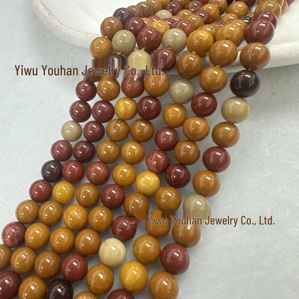 Natural White Stone Enhanced 6-10mm Round Beads String for Three-Color Alxa Bracelet Necklace Accessories