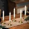 Retro Gold Taper Candle Stick Handhold Vintage Candlestick Holder  Desktop Ornament