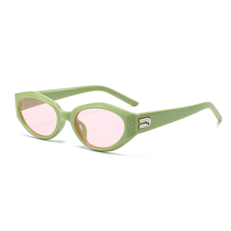 Retro Cat Eye Sunglasses For Women High End Sunscreen Rice Nail Irregular Small Frame MN5538