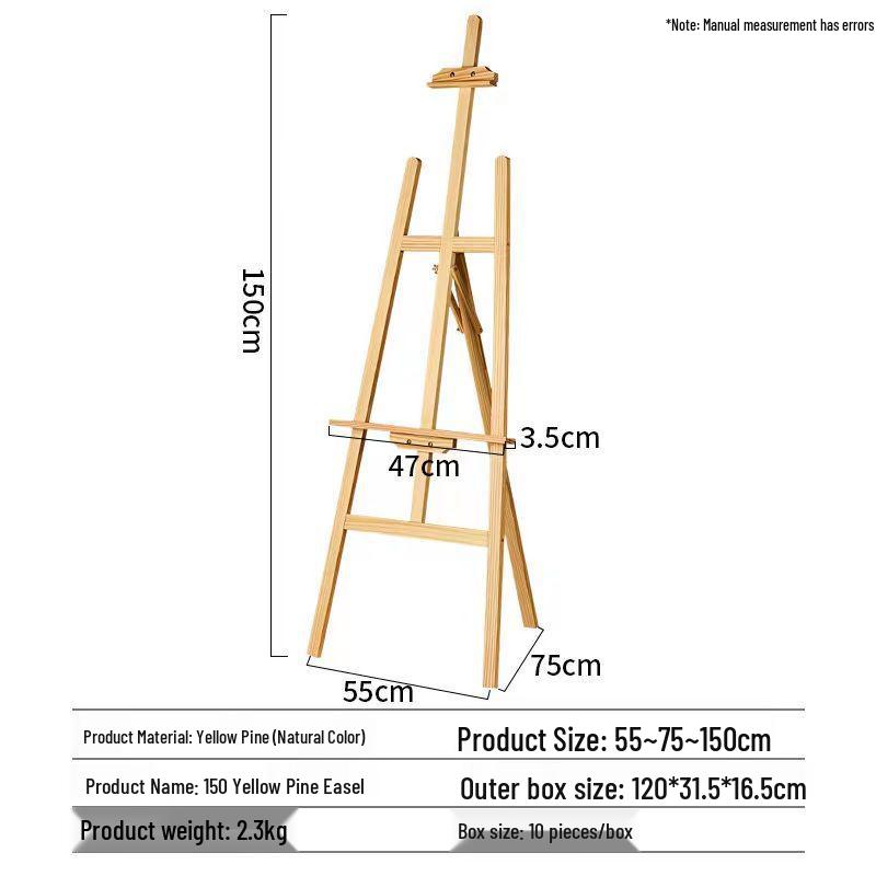 Adjustable Solid Wood Easel: Children's Art, Wedding Display, Sketch & Oil Painting Stand