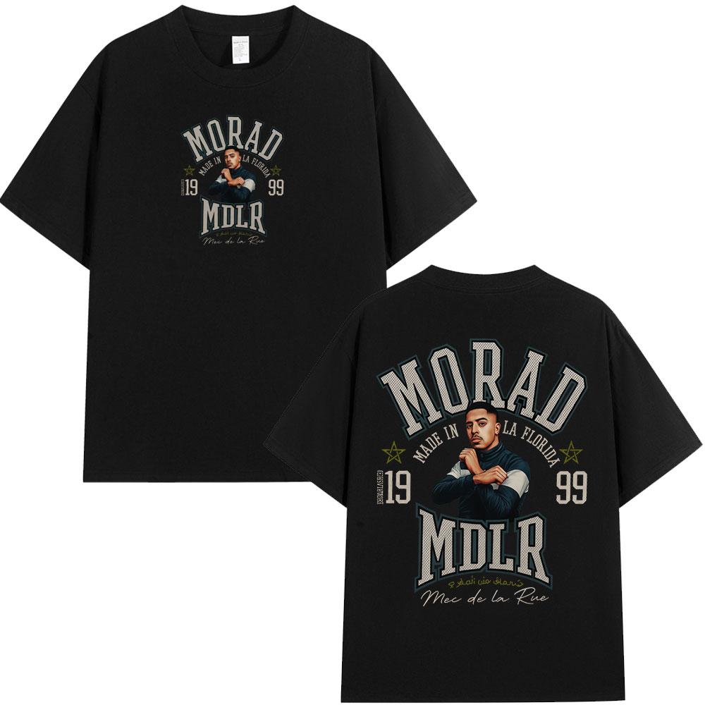 

Rapper Morad MDLR Tshirt 2026 Summer Mens Hip Hop Retro Fashion Tshirt Casual Cotton Oversized Round Neck Tshirt Street Y2K M