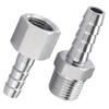 1/8" 1/4" 3/8" 1/2" 3/4" BSP NPT Außengewinde Innengewinde auf 4 5 6 8 10 12 14 16 19 25 mm Schlauchtülle 304 Edelstahl Rohrverschraubung Verbinder