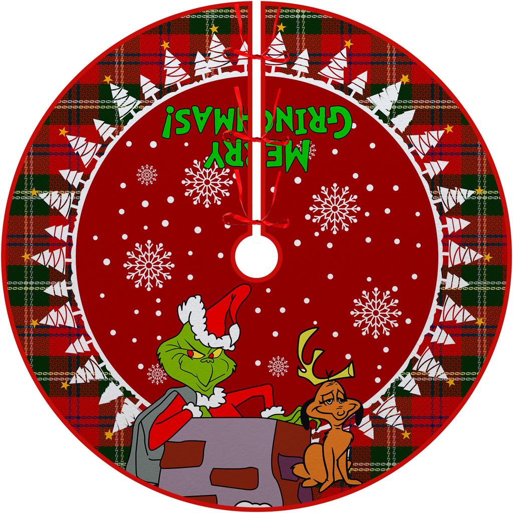 Ozdoba na choinkę dolna spódnica choinkowa obwód choinki nadruk kreskówkowy