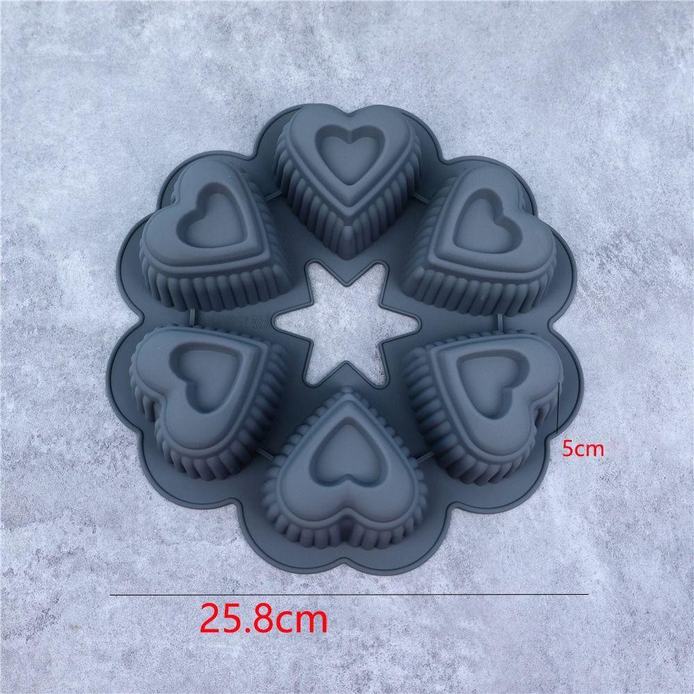 Heat Resistant Heart-Shaped Cake Mold Food Grade Silicone French Pastry Mold  Pudding