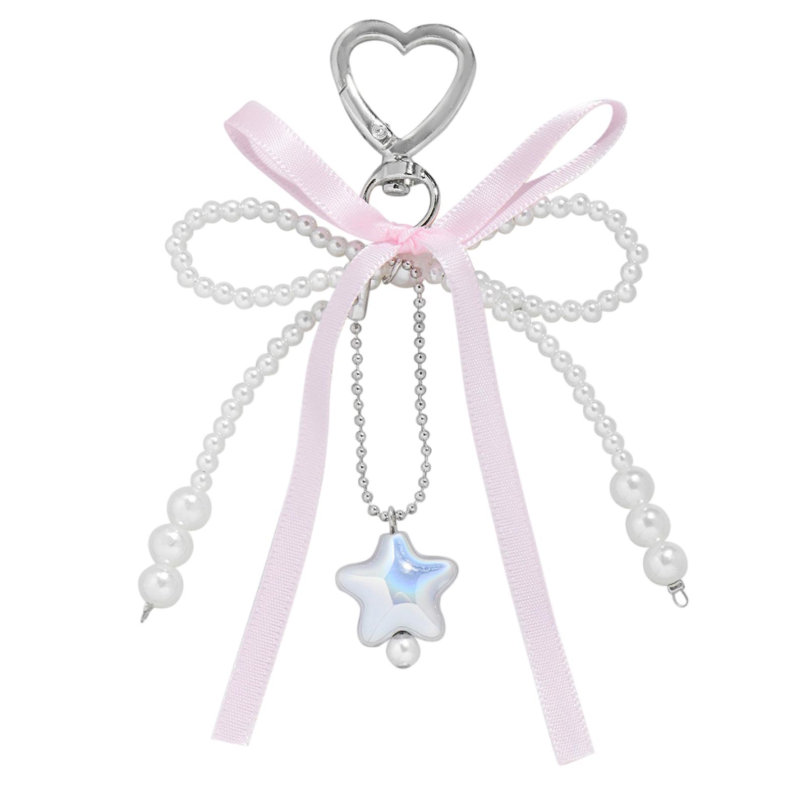 

Элегантный Шарм-Сердце с Бантиком Любовь Портативный Шарм для Ключей Прочный Подвес для Сумок Идеально подходит для Ежедневного Использования, для Подарка