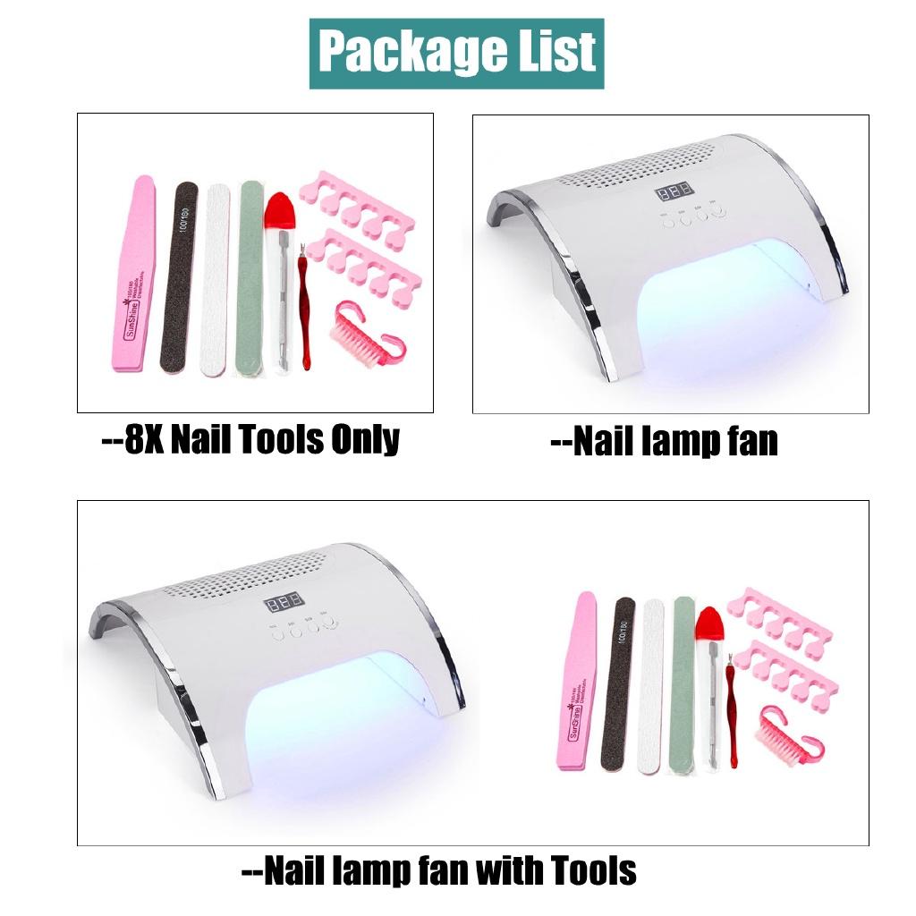 36/45 LED UV LED Nail Lamp Infrared Induction Nail Duct Suction 2 Fan Vacuum Cleaner For For Manicure 2 In 1 80W/150W