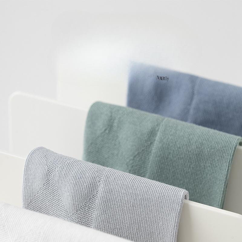 Men's Mid-calf Socks, Pure Cotton Summer Thin Antibacterial, Deodorizing, Sweat-absorbing Mesh Black Men's Business Suit Long Socks