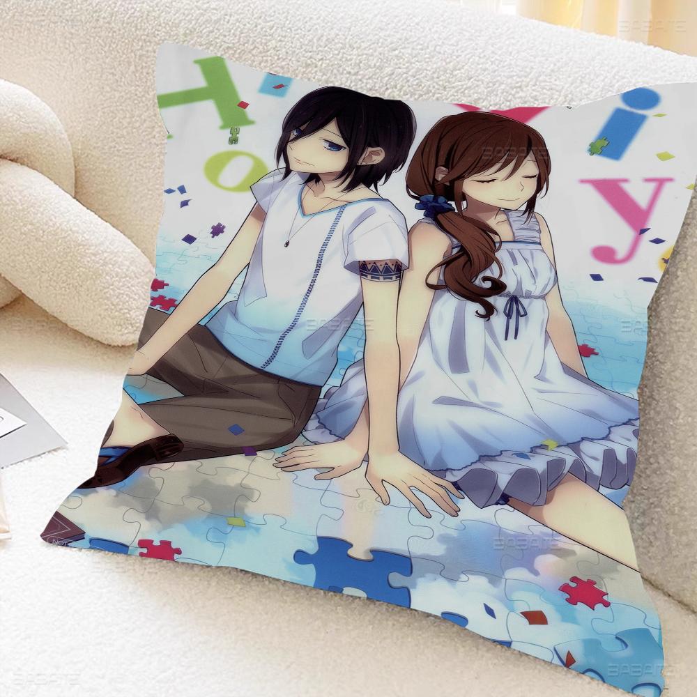 Anime Horimiya Pillow Gift Home Office Decoration Pillow Bedroom Sofa Car Cushion CoverPillow Case