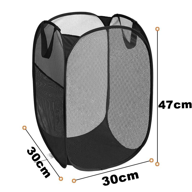 Zusammenklappbarer Sortierkorb für schmutzige Wäsche, Waschrahmen, Badezimmertuch, Netz-Aufbewahrungstasche, Rahmen, Eimer, Wäsche-Organizer, Aufbewahrungstasche