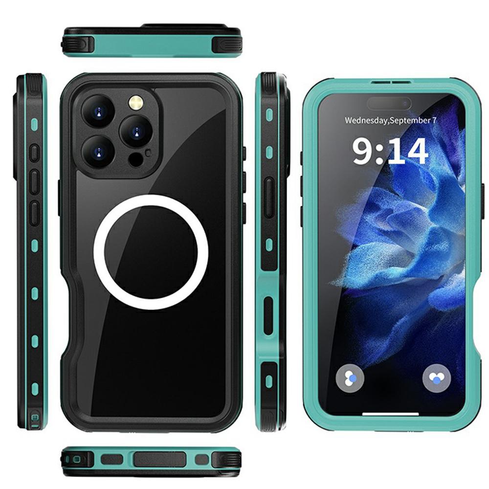 REDPEPPER D-UP Series For iPhone 16 Pro Max Case IP68 Waterproof Clear Back Panel Phone Cover Compatible with MagSafe