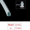 1/3/5/10M Door And Window Sealing Strip Aluminum Windproof Alloy Fixed Glass Gap Three T Type Fill The Card Slot Rubber Strips