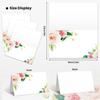 100pcs Blank Table Place Cards Flowers Plants Printed Food Table Setting Seating Place Cards Paper Greeting Card