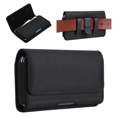5.2-7.0inch Nylon Mobile Phone Pouch Belt Waist Bag Clip Holster Case for iPhone