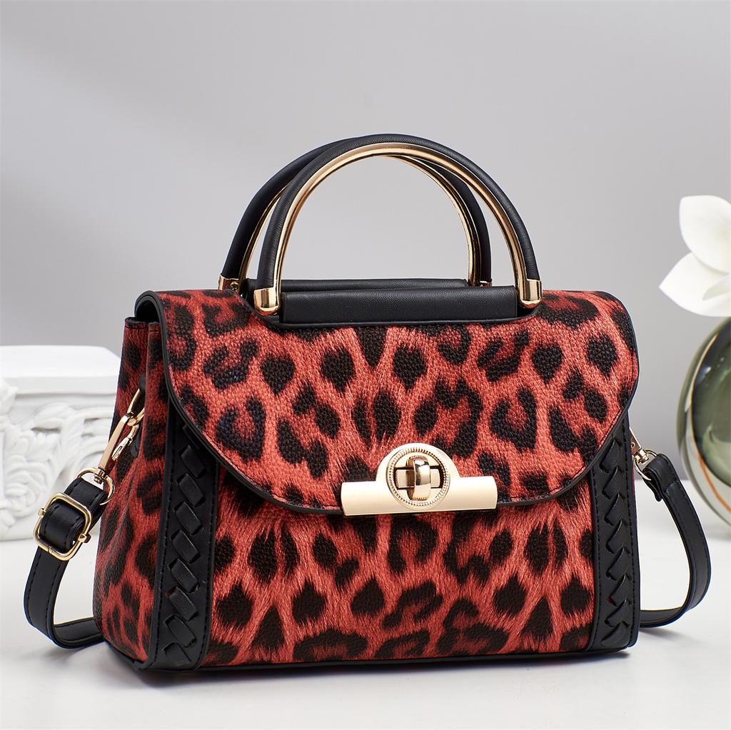 New Leopard Print Women's Crossbody Bag Fashion All-Match High-End Texture Small Square Bag