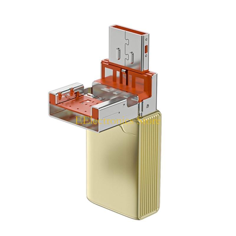 B03C Type C to MicroSDs Card Reader, Easy File Access with Included USB Converters for PC Laptop