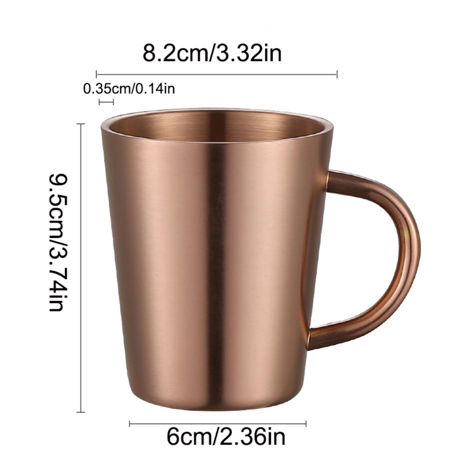 1Pc304 Stainless Steel Korean Style Coffee Cup Available In Multiple Colors HeatResistant And Drop Resistant