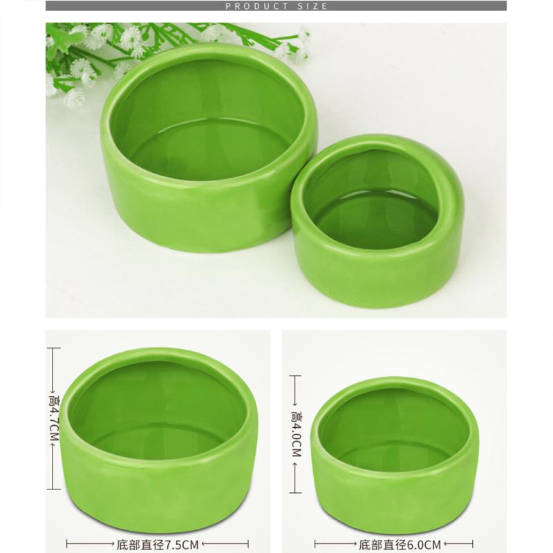 Ciotola in Ceramica per Animali Domestici Cibo Cincillà Coniglio Ciotola per Cibo Anti-ribaltamento Anti-morso