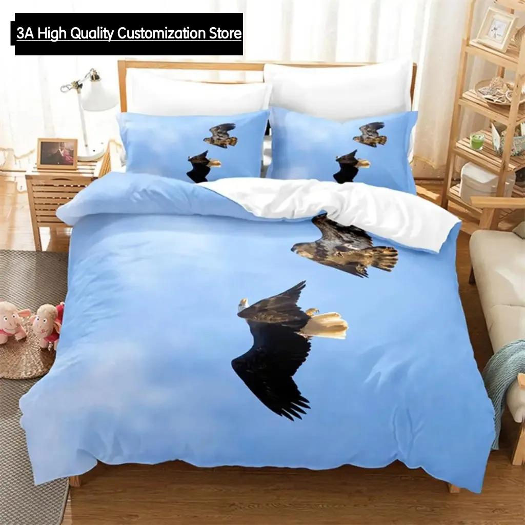 Comforter Blue Sky Eagle Queen Bedding Set Bedding Digital Printing King Size Bedding Set