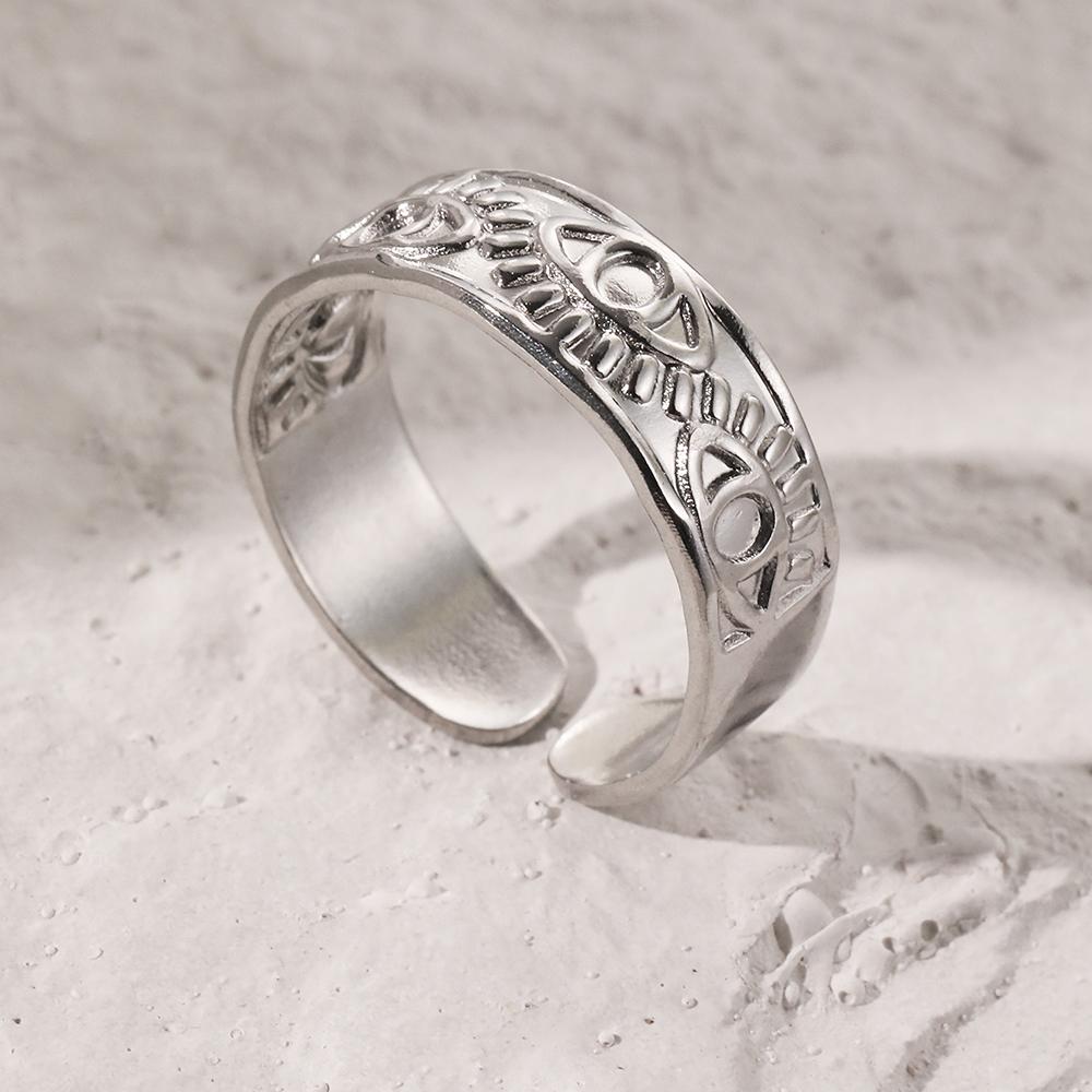 

Кольца из нержавеющей стали, дизайн личности, винтажное кольцо с открытым глазом дьявола, уникальное преувеличенное кольцо для женщин, циркон, подарок, для вечеринки