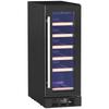 19 Bottle 5-18 Degrees C Wooden Rack Wine Fridge - Black