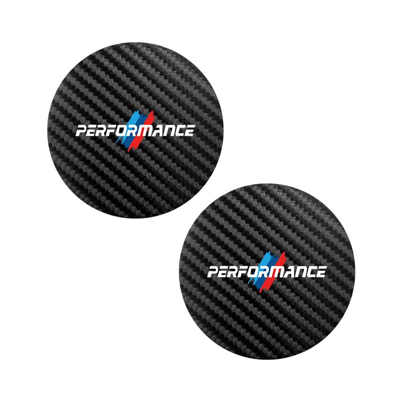 2PCS Car Logo Carbon fiber Water Cup Pad Sticker Decoration For BMW X1 X2 X3 X5 X4 X6 X7 iX3 F20 F10 F07 E70 E46 E90 E92 E60 E39