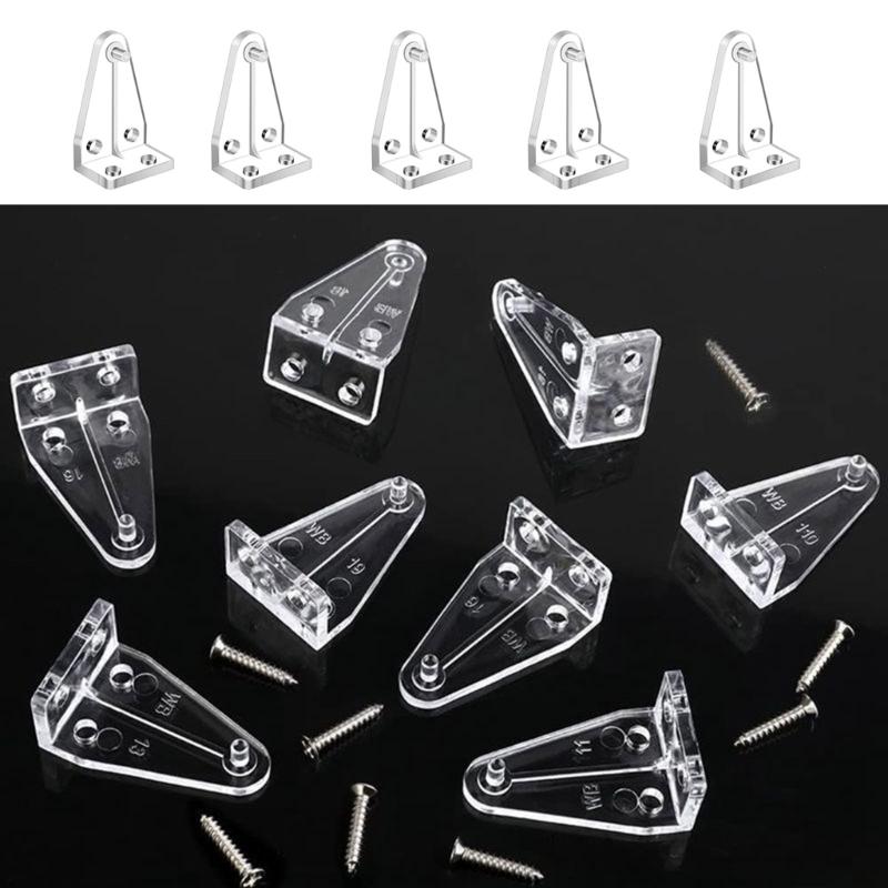 12/24Pcs Clear Blind Brackets Plastic Hold Down Brackets Door Blinds Bottom Rails Holders Clips Replacement with Screws