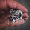 Trendy New Jewelry Satan Ram Horns Devil Ring Skull Goth Anti Men's Ring