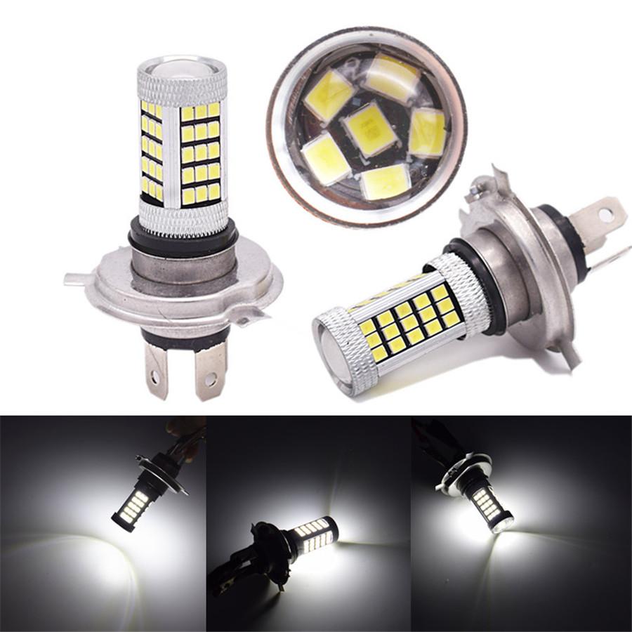 2 x Car Pure White H4 9003 Hi/Lo Beam Headlight DRL Fog Lamp Driving Light Bulbs