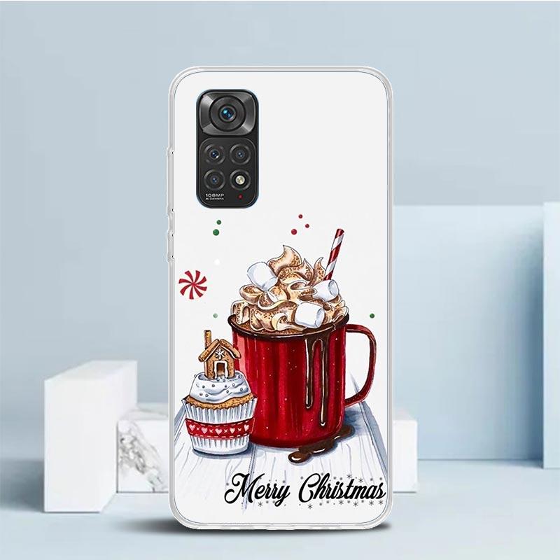 Winter Coffee Christmas Phone Case For Xiaomi Redmi Note 15 14 14S 13 12S 12 Pro Plus 11S 11 11T 11E 10S 10 + Soft TPU Back Cove