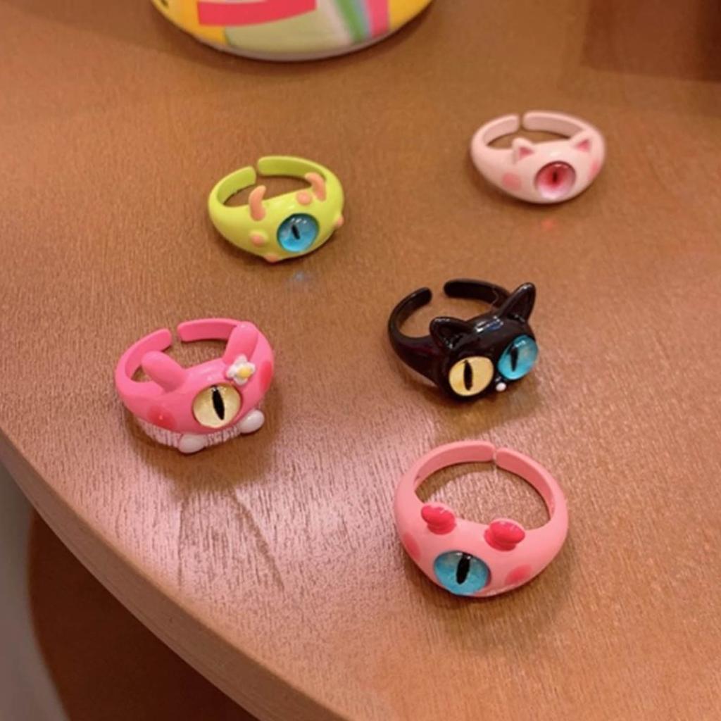 Kreslený prsten Roztomilý Rozkošný Vzor Prsten na prst Slitina Ozdoba prstu pro Kluky Dívky Typ F