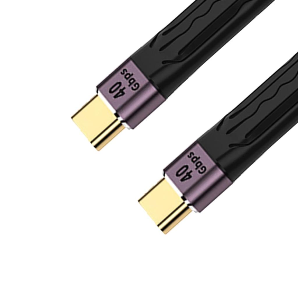 Xiwai Male To Male USB4 40Gbps 100W 8K Flat Slim FPC Data Cable for Laptop Mobile 13cm Type-C USB-C & Phone,