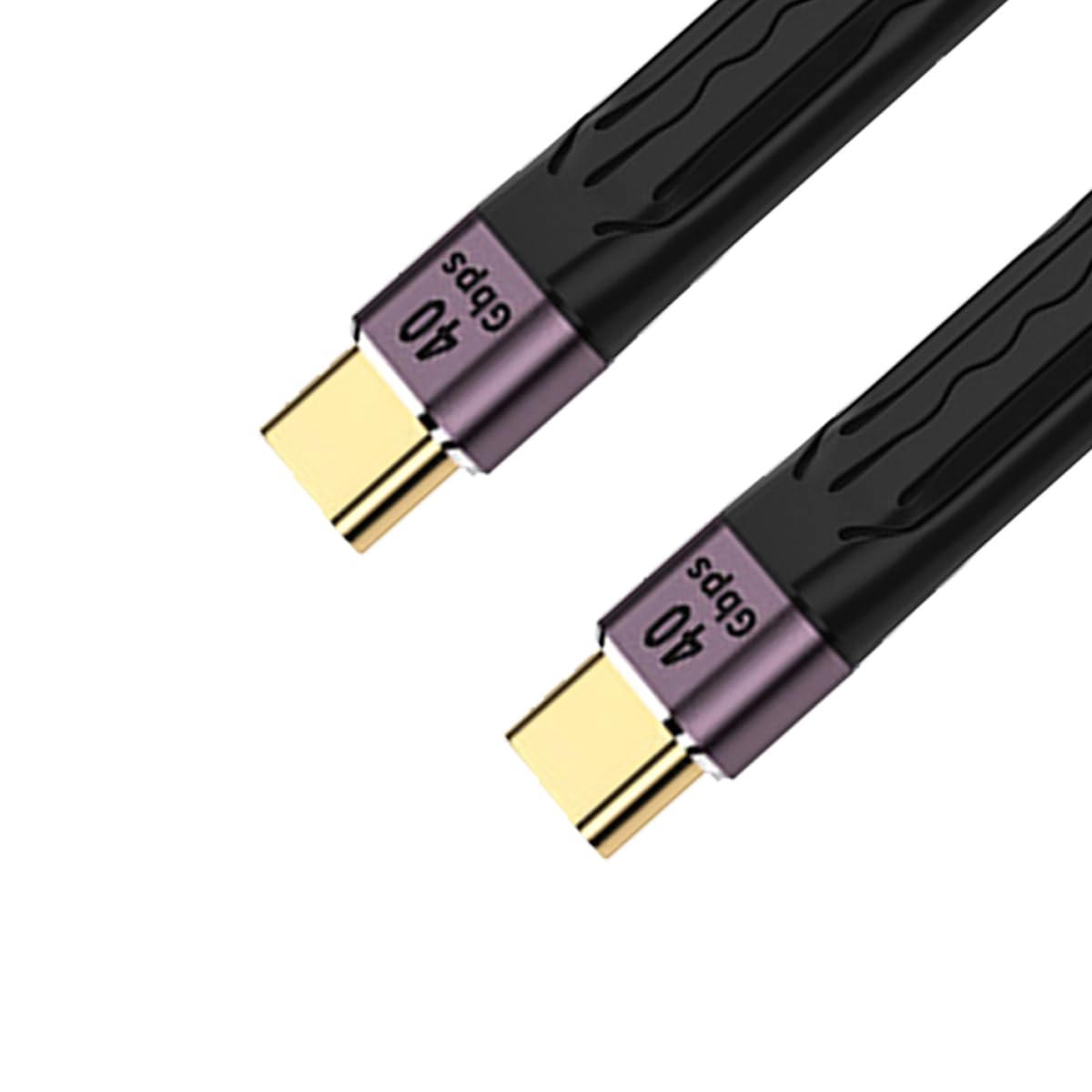 

xiwai Male to Male USB4 40Gbps 100W 8K Flat Slim FPC Data Cable for Laptop Mobile 13cm Type-C USB-C & Phone, чёрный