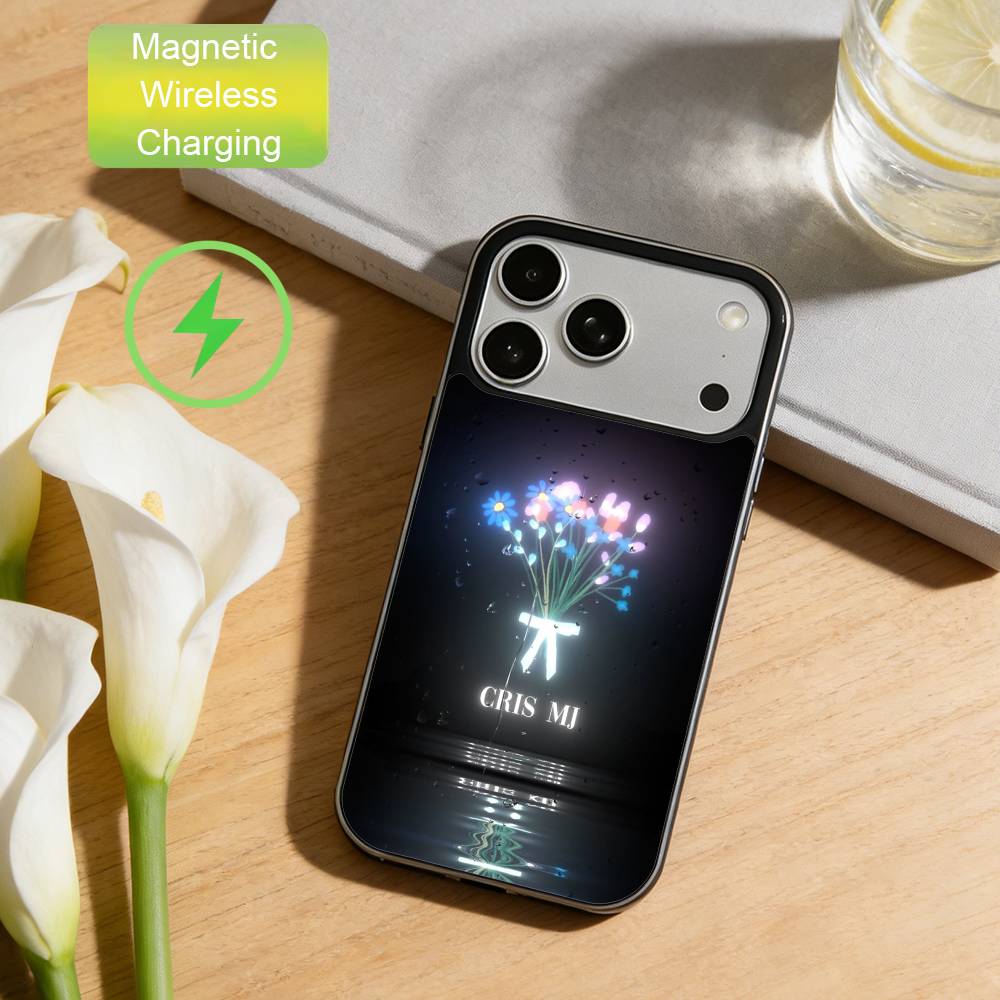 C-Cris MJ Minimal Cool Phone Case For iPhone17,16,15,14,13,12,11 Plus,For Magnetic Wireless Charge Cover