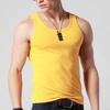 Men's Sports and Leisure Vest Solid Color Cotton Bottoming Elastic Fitness Tight Sports Hurdle Running Sweat-absorbing