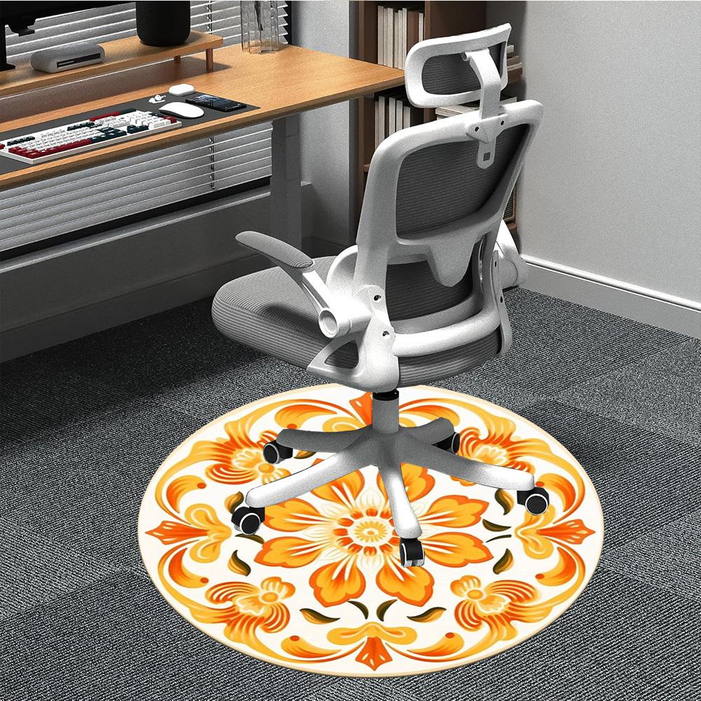 

1pc Floral Ornament Chair Carpet for Office, Soft Flannel Throw Mat, Perfect for Office,Holiday Party Decoration Choice yy251113169 80cm by 80cm