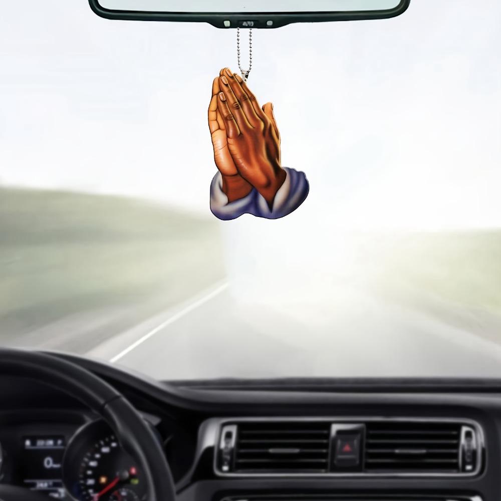Jesusgebet Handanhänger 2D Christlicher Auto Innenraum Rückspiegel Anhänger Auto Anhänger Heim Wanddekoration Schlüsselanhänger Rucksackanhänger