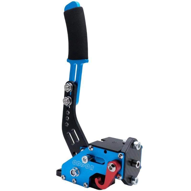 

Metal Handbrake for Racing Game Plug and Play on PC Gaming Platforms with Hydraulic Feel Authentic Damping Vibration PC синій