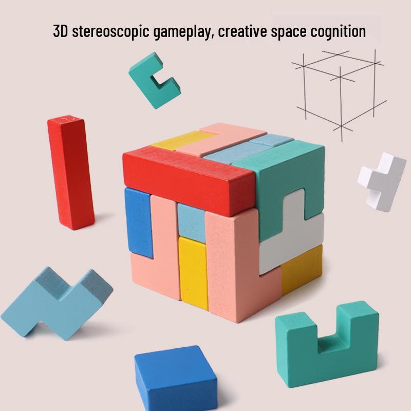Kids' Educational 3D Tetris Puzzle & Building Blocks Set