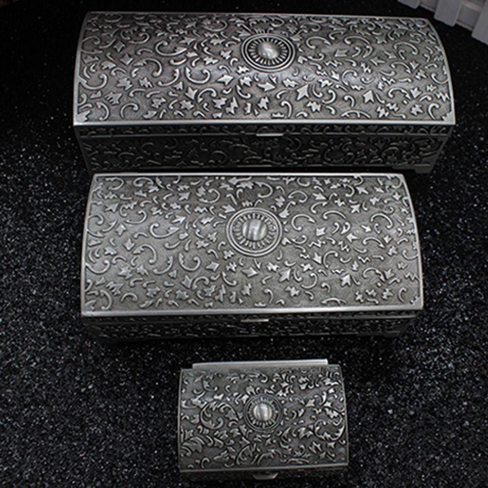 European Style Jewelry Box Vintage Treasure Chest Case Creative Trinket Storage Box  Earrings