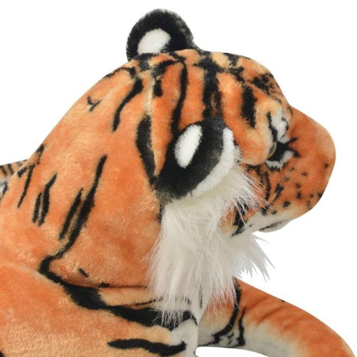 Plush Tiger - vidaXL - XXL - Brown with Stripes - 146 X 40 Cm - For Children from 3 Years