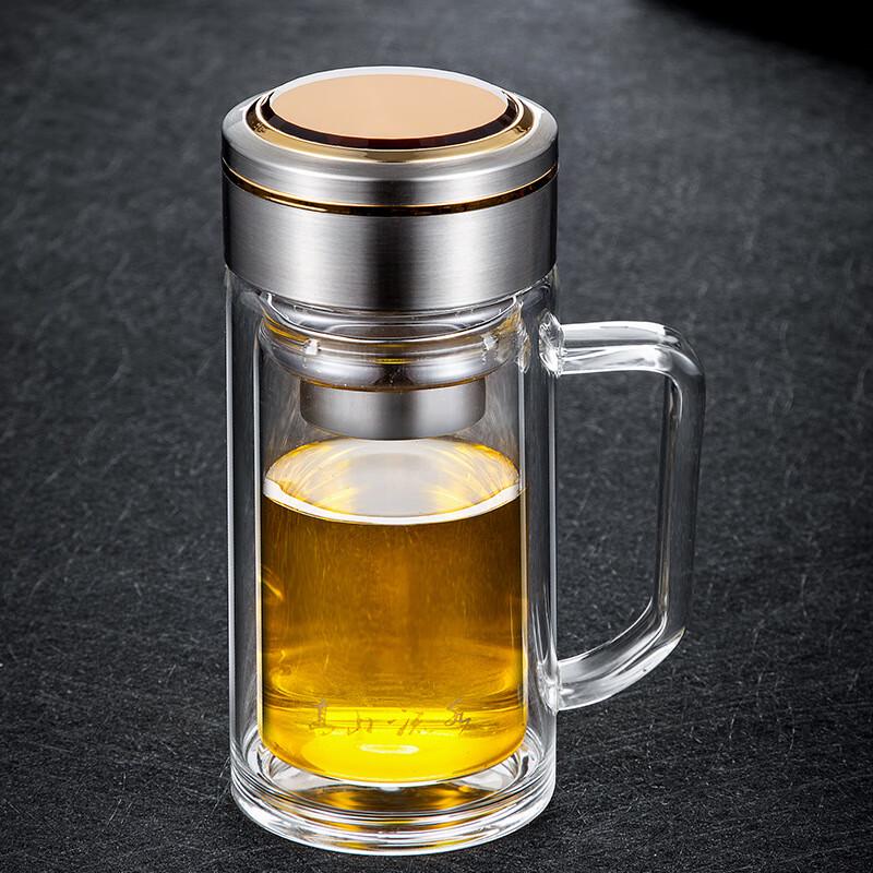 Duoli Double-Walled Borosilicate Glass Mug with Handle
