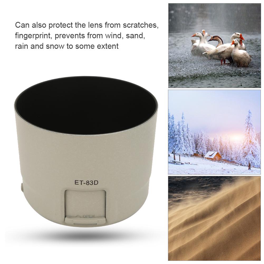 ET 83D White Plastic Lens Hood for Canon EF 100 400mm F 4.5 5.6L IS II USM