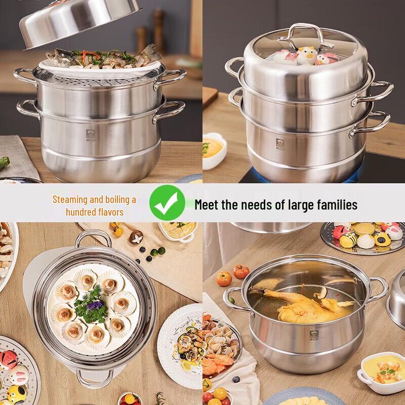 KOBACH KZS-30B31 30cm 3-Tier Stainless Steel Steamer Pot