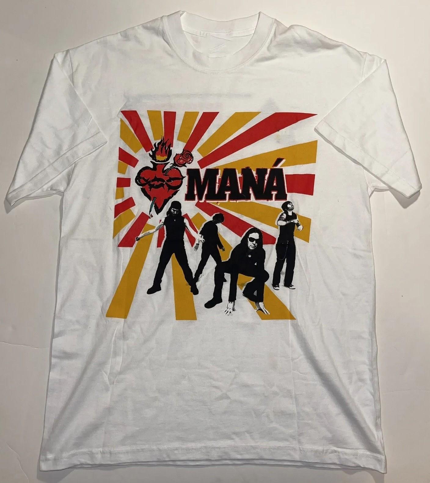 Vintage Mana Maná Mexican Rock Band Tour 2003 T-Shirt SA363 XXXL