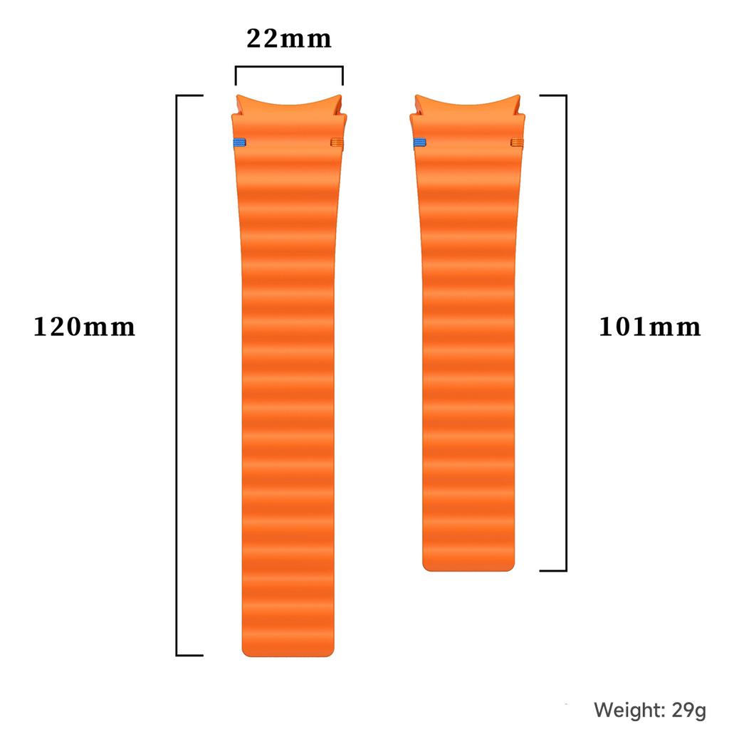 No Gaps Silicone Magnetic Band for Samsung Galaxy Watch 7/FE/6/5/4/Classic 40mm 44mm 5Pro Sport Bracelet for Galaxy Watch 6 4 Classic 43/47mm