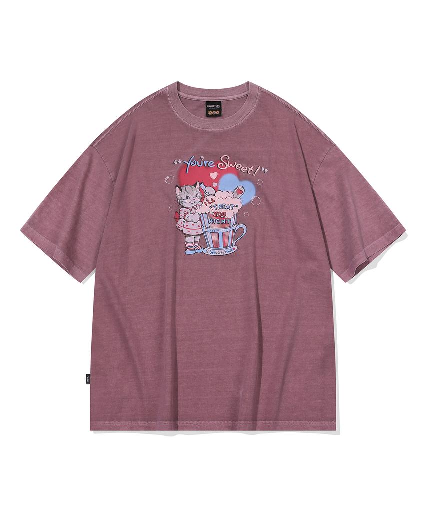 CPGN STUDIO Kitten Soda Pigment Short Sleeve Tee Dusty Pink