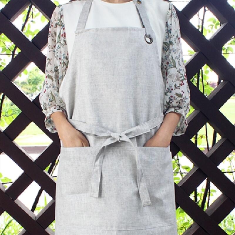 Waterproof Linen Apron (3 Colors) Blue